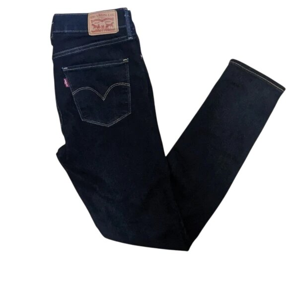 Levi's Women's Skinny Jeans - Dark Blue - Picture 1 of 13